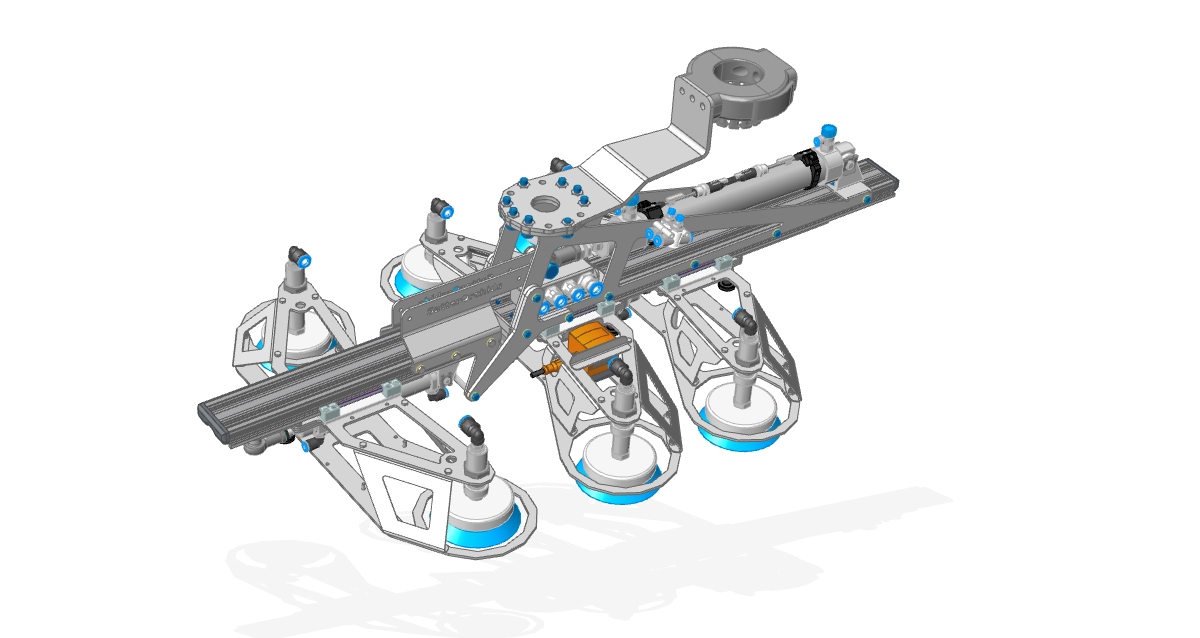 6-assige robot voor automatisch opzetten van plano dozen