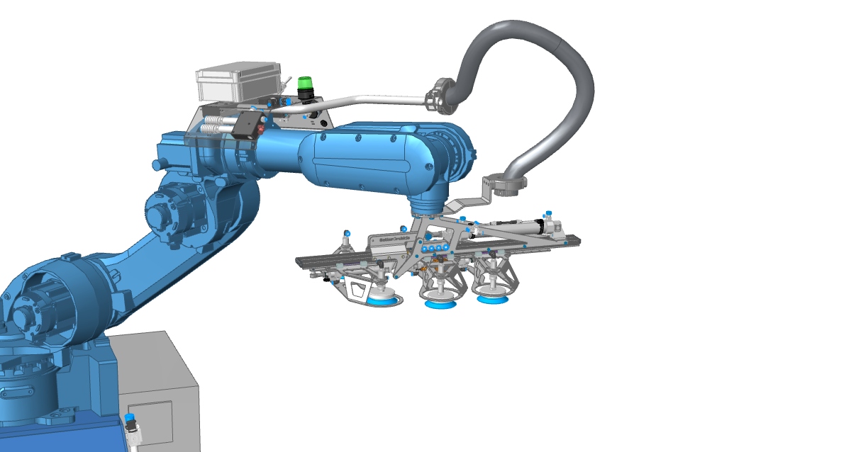 Robot EOAT met vacuümtechniek voor dozenvouwen